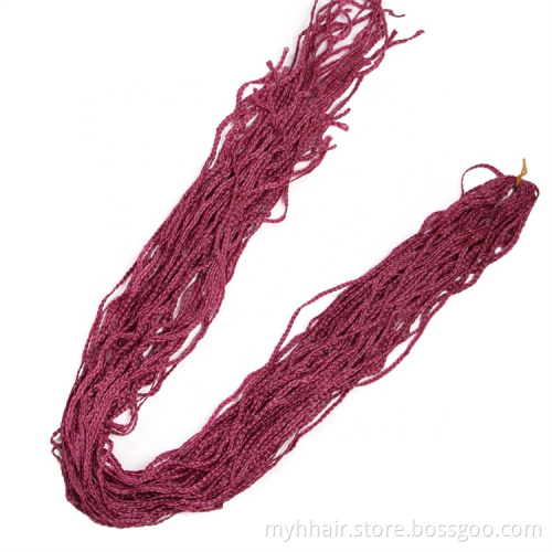 10 Piece Small Long Inch Low Temperature  Colorful Pure Color rope Wholesale Straight Braid Hair extensions Crochet Hair